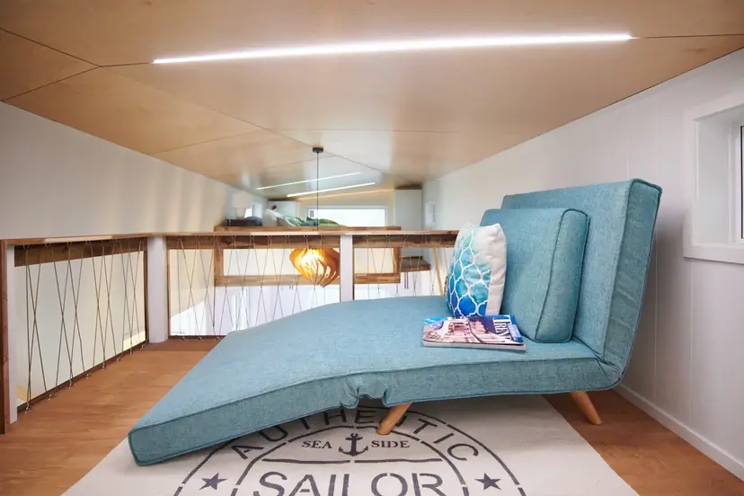 0637 Gorgeous tiny house w electric moving floor updown for master bedroom smallhometours.com 7