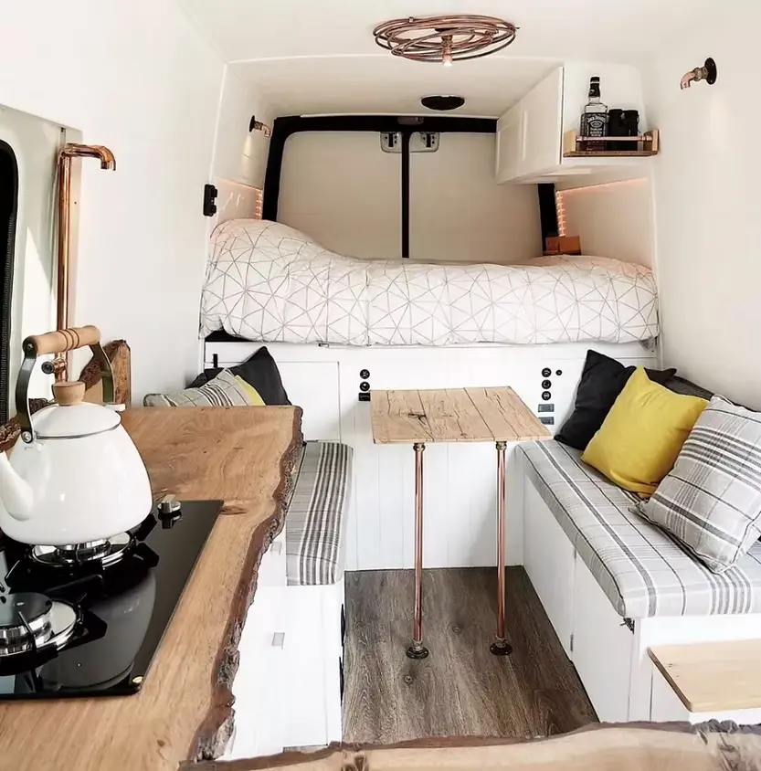 0638 Amazing Mercedes Sprinter 313 with fixed bed for a tall person conversion smallhometours.com 8