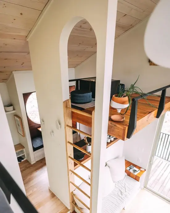 0639 A Stunning 400 sq ft tiny house that has everything including an indoor swing smallhometours.com 5