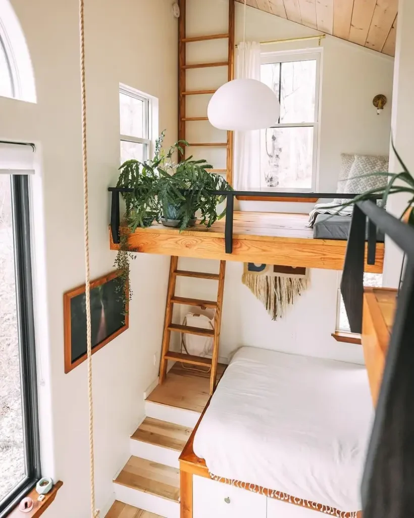 0639 A Stunning 400 sq ft tiny house that has everything including an indoor swing smallhometours.com 8
