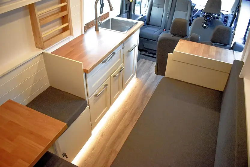 0642 Stunning Ford transit custom with noico sound deadening and goal zero yeti station smallhometours.com 6