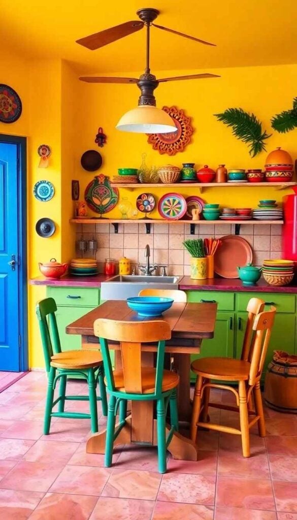 Vintage Mexican House Decor Ideas smallhometours.com 9