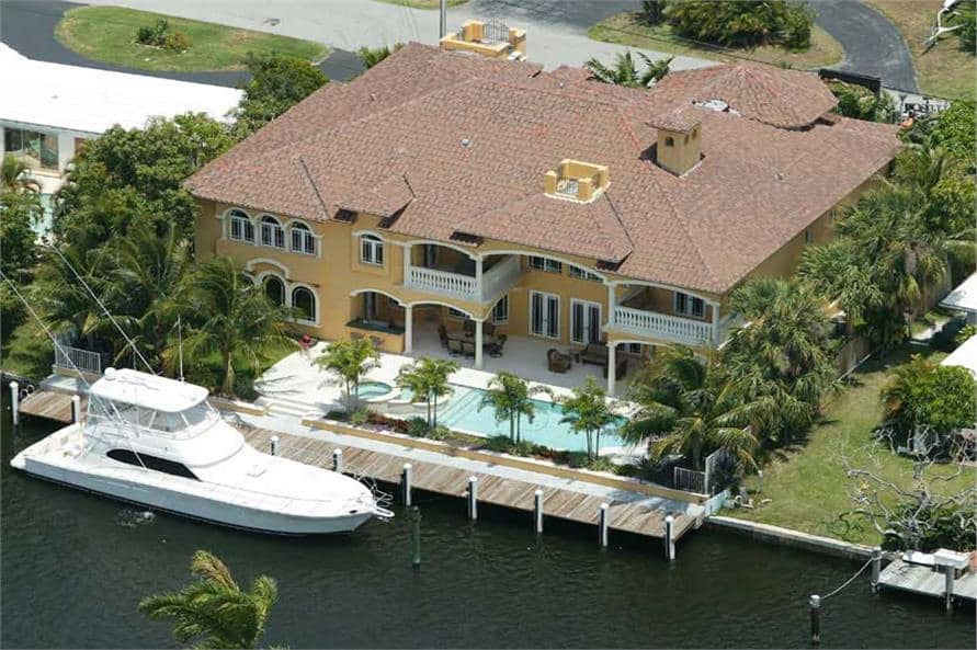 Mexican Hacienda Floor Plan With Grand Entrance Courtyard and Patio