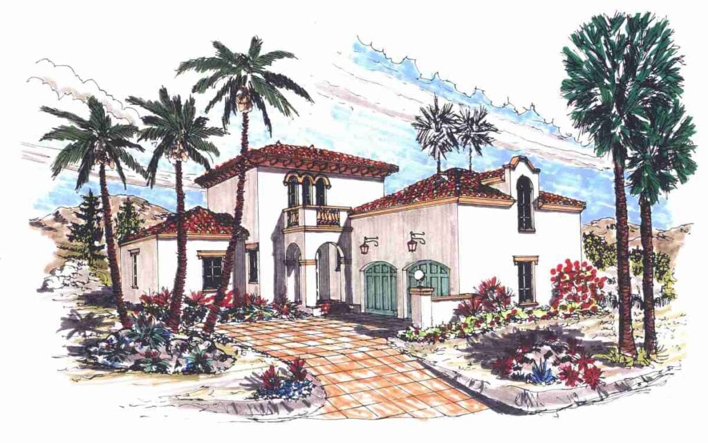 Stunning Mexican Hacienda Spanish Style House Floor Plans With Courtyard and Colonial Layout