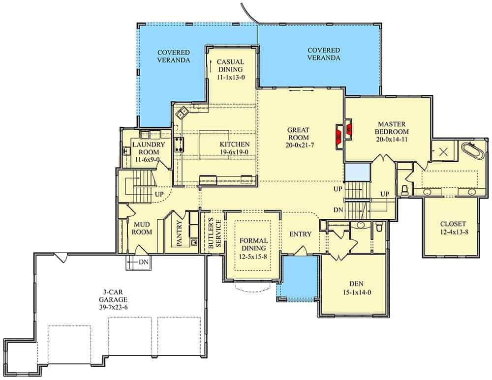 5-Bedroom Mexican Hacienda Two-Story Spanish Home With Main Level Primary Suite