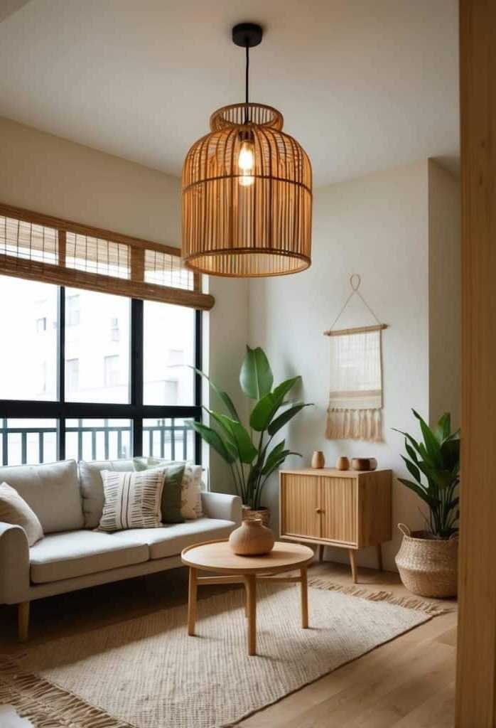 Small Japandi Living Room Decor Ideas for Apartments and Tiny Spaces
