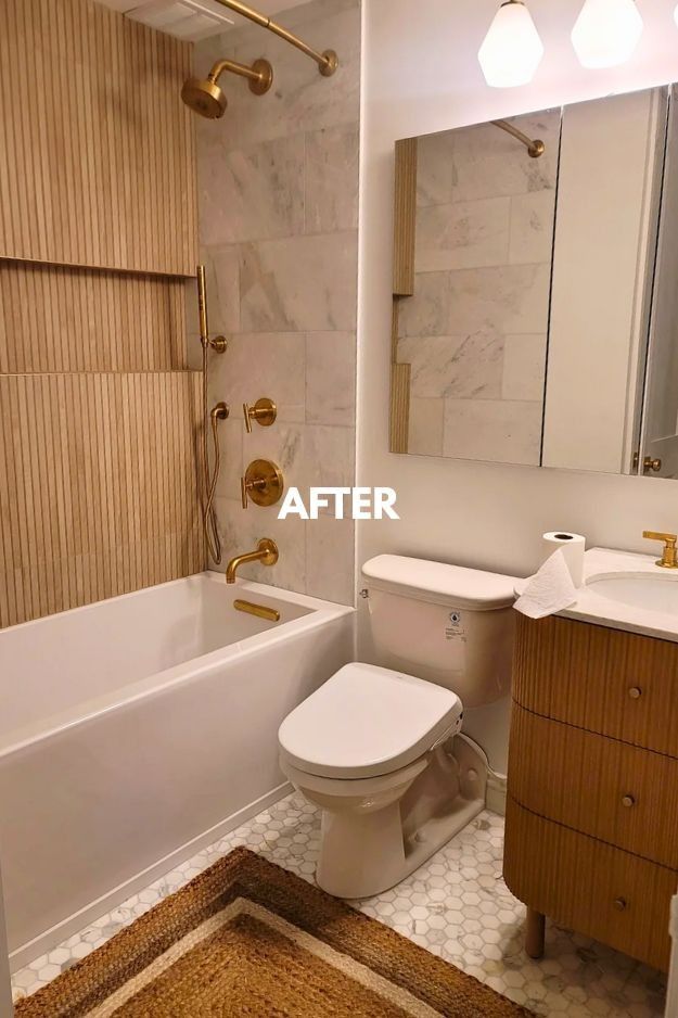 14 Small Bathroom Budget Makeover Before and After Real Remodels That Prove Big Style Is Possible smallhometours.com 20