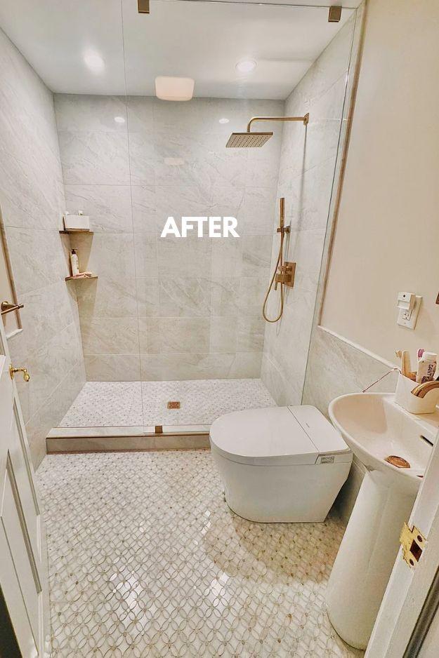 14 Small Bathroom Budget Makeover Before and After Real Remodels That Prove Big Style Is Possible smallhometours.com 21