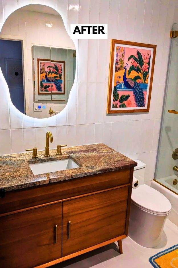 14 Small Bathroom Budget Makeover Before and After Real Remodels That Prove Big Style Is Possible smallhometours.com 3