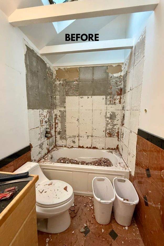 14 Small Bathroom Budget Makeover Before and After Real Remodels That Prove Big Style Is Possible smallhometours.com 4