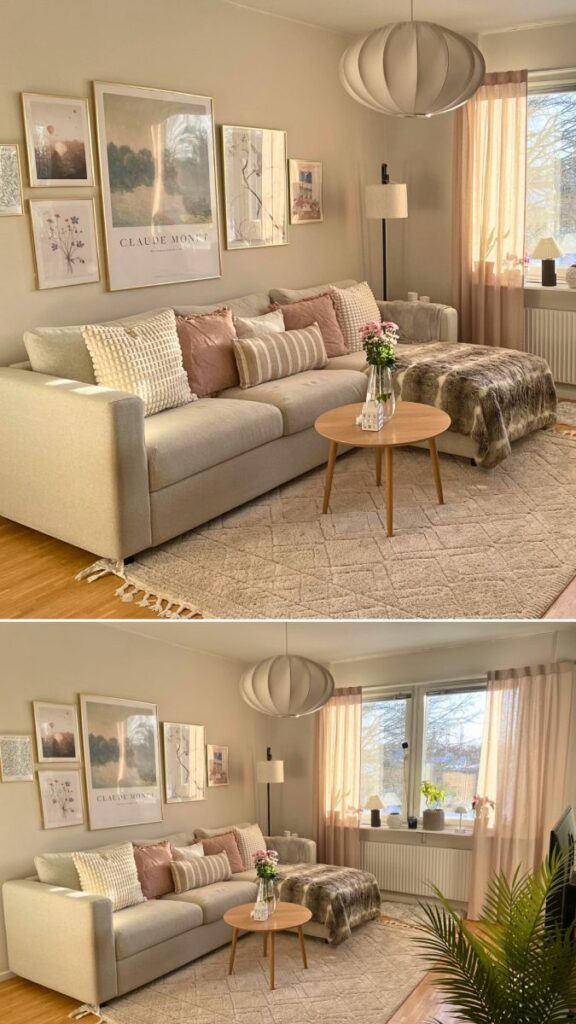 16 Girly Living Room Ideas for Small Spaces for Apartments That Feels Like a Hug smallhometours 15