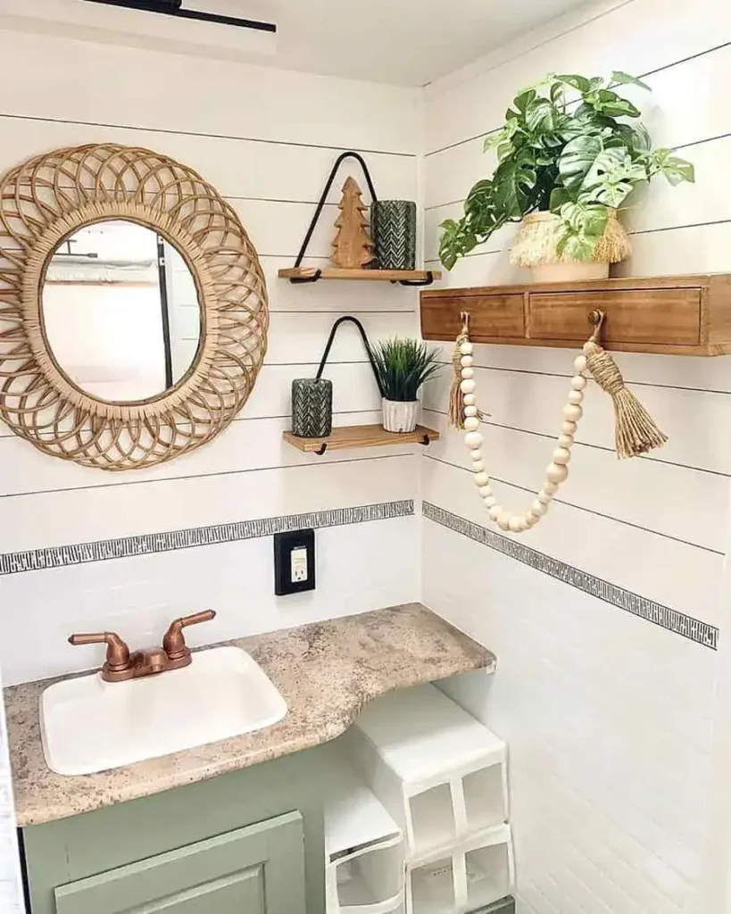 21 Beautiful Small Camper Bathroom Remodel Ideas to Inspire Your Space smallhometours.com 10