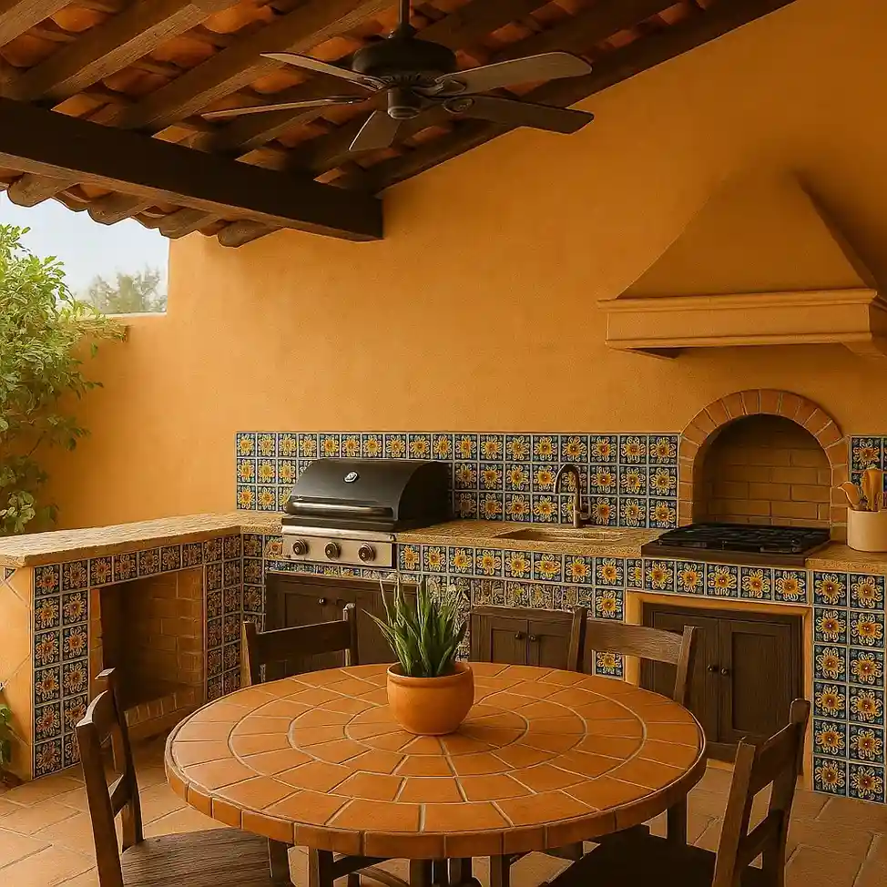 15 Traditional Mexican Outdoor Kitchen Decor Ideas with Rustic Hacienda ...