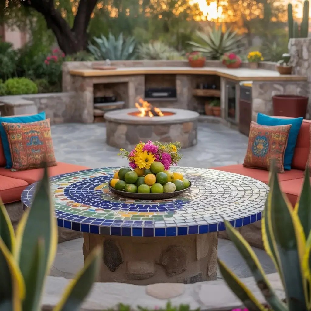 24 Warm Mexican Outdoor Kitchen Decor Ideas with Colorful Spaces Full of Heart and Tradition smallhometours.com 16