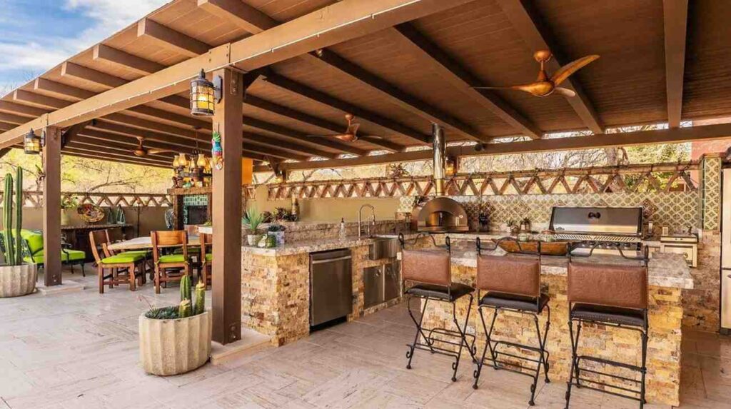 28 Rustic Mexican Outdoor Kitchen Decor Ideas with Beautiful Spanish Hacienda Design smallhometours.com 17