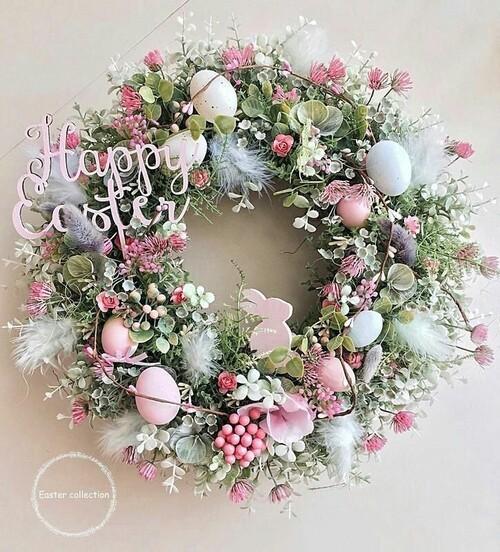 30 Creative DIY Easter Wreath Ideas For Your Front Door to Brighten Your Home This Spring smallhometours.com 16