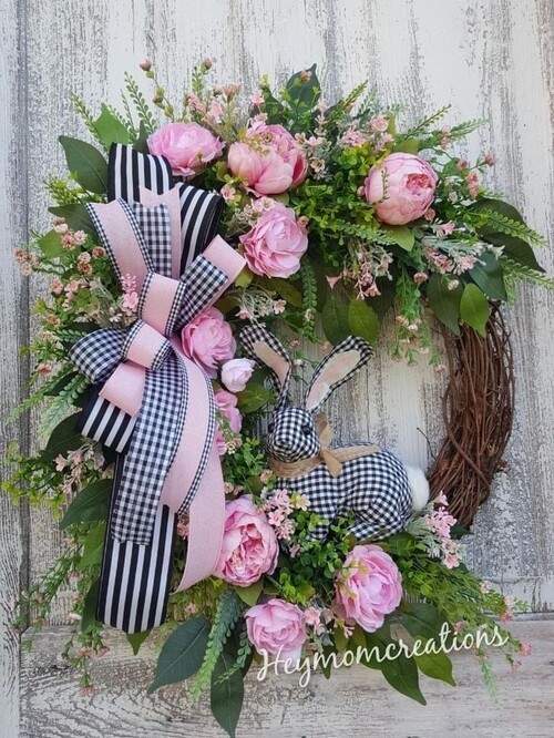 30 Creative DIY Easter Wreath Ideas For Your Front Door to Brighten Your Home This Spring smallhometours.com 2