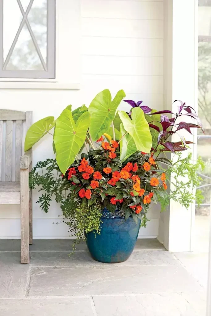 53 Colorful Front Porch Planter Ideas To Brighten Your Spring smallhometours.com 19