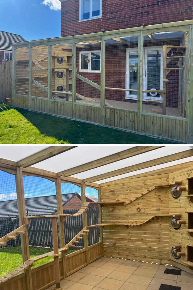 Catio (Cat Patio) Ideas for the outdoors, patio, porch, and balcony.