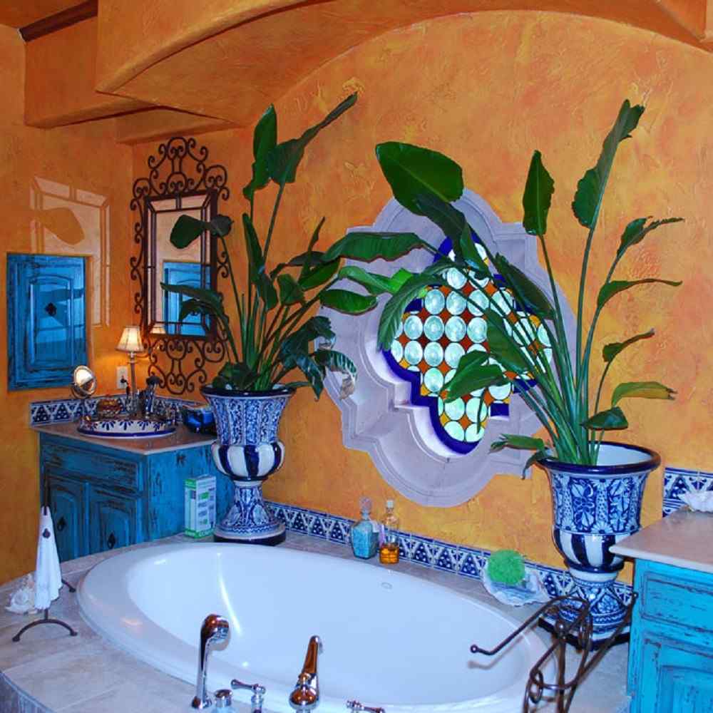 22 Old Mexican House Bathroom Design Ideas With Colorful Hand Painted Talavera Tiles You Need to See smallhometours.com 11