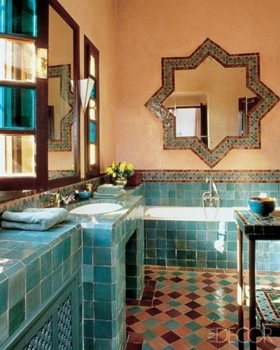 22 Old Mexican House Bathroom Design Ideas With Colorful Hand Painted Talavera Tiles You Need to See smallhometours.com 4