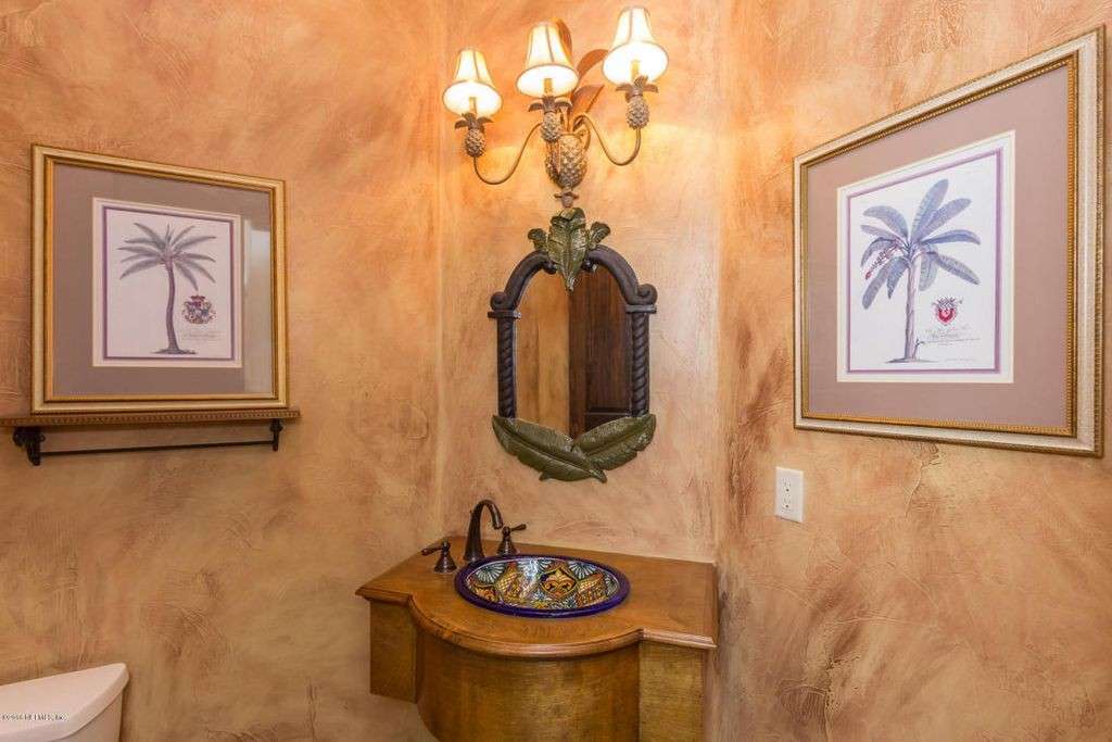 25 Vibrant Mexican Bathroom Sink and Vanity Ideas You Have to See Featuring Painted Ceramic Basin Bowl smallhometours.com 21