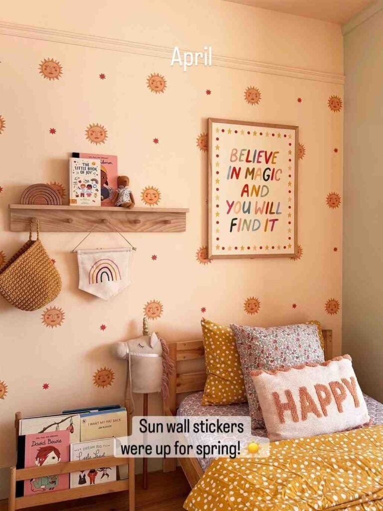 12 Above Bed Decor Ideas for Kids Bedrooms smallhometours.com 9