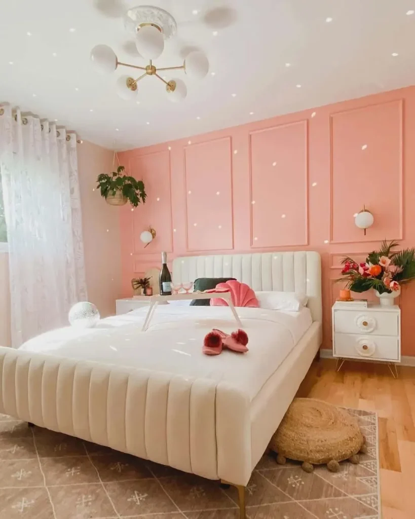 12 Pink Above Bed Decor Ideas to Instantly Elevate Your Bedroom smallhometours.com 12
