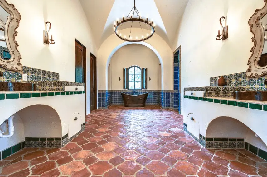 12 Spanish Style Primary Bathroom smallhometours.com 12