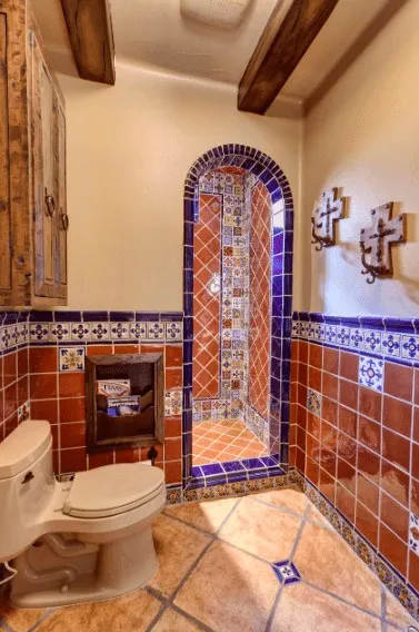 12 Spanish Style Primary Bathroom smallhometours.com 4