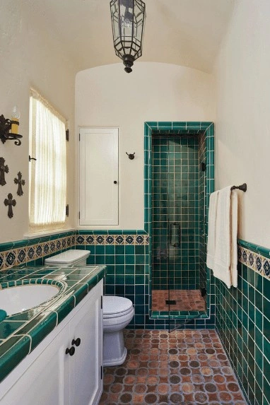 12 Spanish Style Primary Bathroom smallhometours.com 5