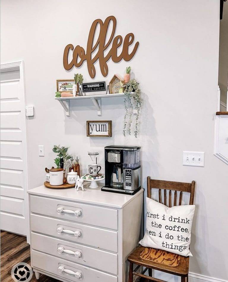 40 Coffee Bar Ideas for Small Spaces Stylish Space Saving Setups smallhometours.com 10
