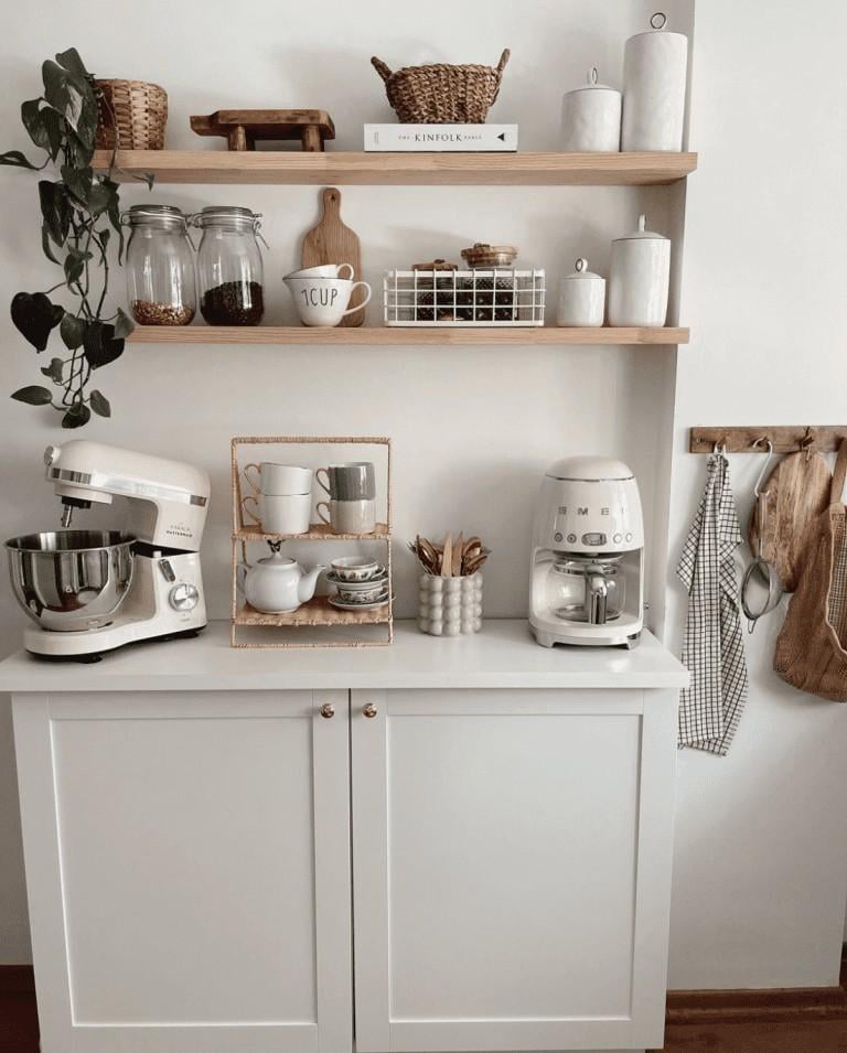 40 Coffee Bar Ideas for Small Spaces Stylish Space Saving Setups smallhometours.com 2