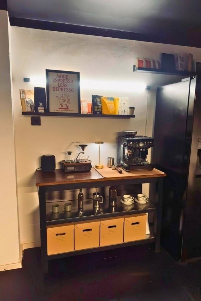 40 Coffee Bar Ideas for Small Spaces Stylish Space Saving Setups smallhometours.com 23 1