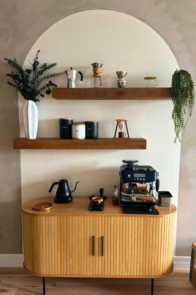 40 Coffee Bar Ideas for Small Spaces Stylish Space Saving Setups smallhometours.com 31 1