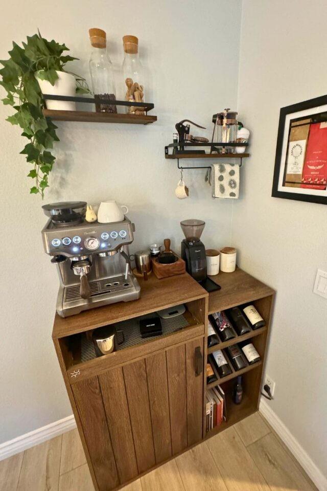 40 Coffee Bar Ideas for Small Spaces Stylish Space Saving Setups smallhometours.com 32 1
