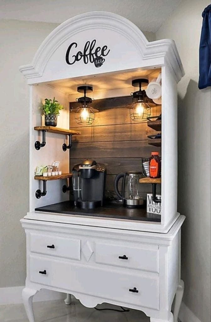 40 Coffee Bar Ideas for Small Spaces Stylish Space Saving Setups smallhometours.com 5