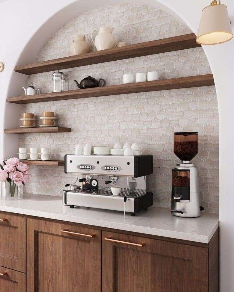 40 Coffee Bar Ideas for Small Spaces Stylish Space Saving Setups smallhometours.com 8