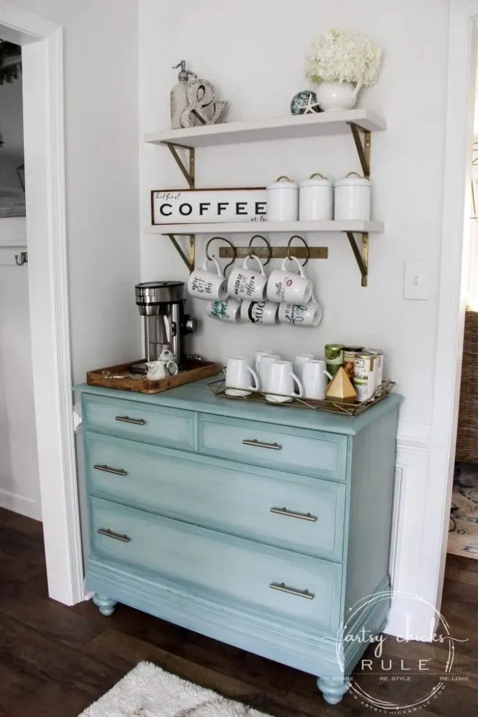 40 Coffee Bar Ideas for Small Spaces Stylish Space Saving Setups smallhometours.com 8