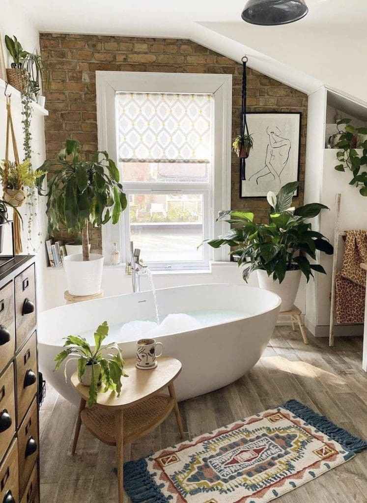 24 Boho Bathroom Ideas Create a Relaxed Soulful Space Youll Love smallhometours.com 5