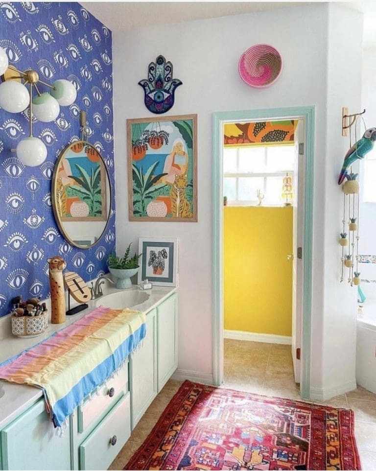 24 Boho Bathroom Ideas Create a Relaxed Soulful Space Youll Love smallhometours.com 7