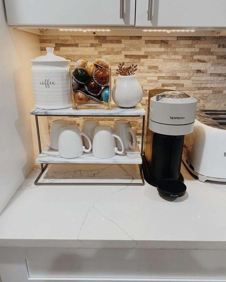 31 Stylish and Smart Ways Kitchen Counter Coffee Bar Ideas to Elevate Your Space smallhometours.com 14