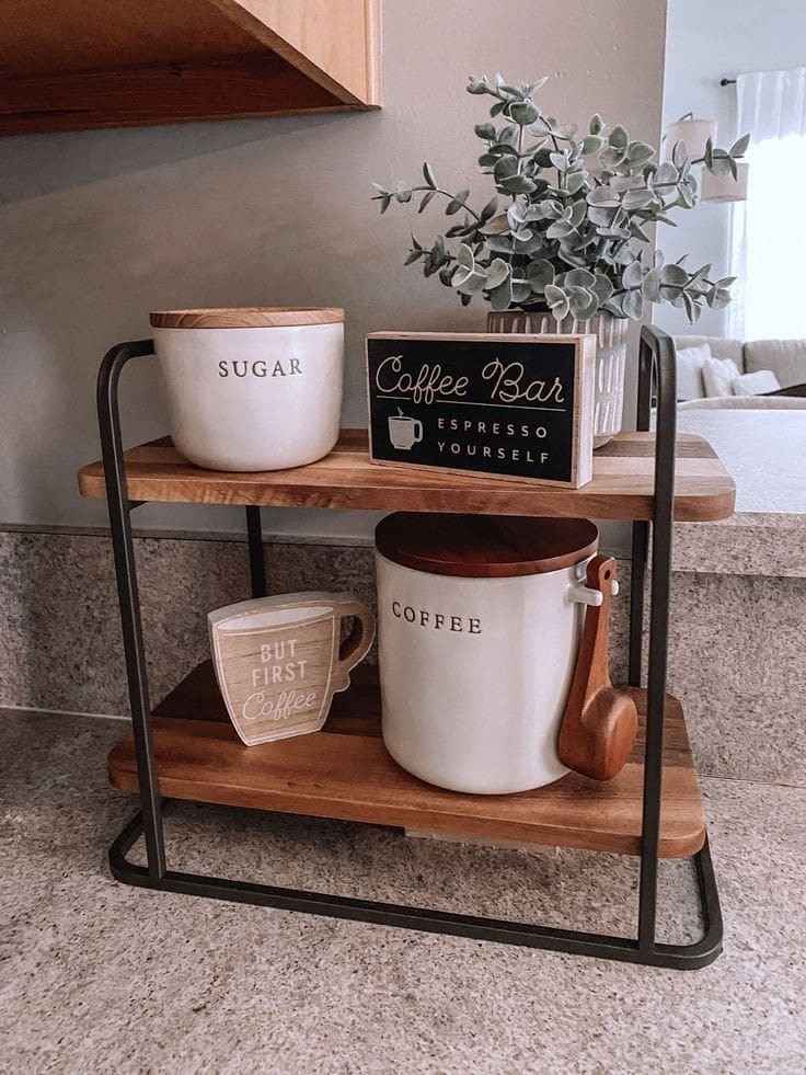31 Stylish and Smart Ways Kitchen Counter Coffee Bar Ideas to Elevate Your Space smallhometours.com 24