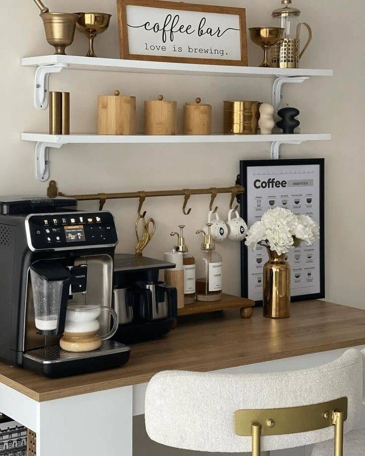 31 Stylish and Smart Ways Kitchen Counter Coffee Bar Ideas to Elevate Your Space smallhometours.com 4