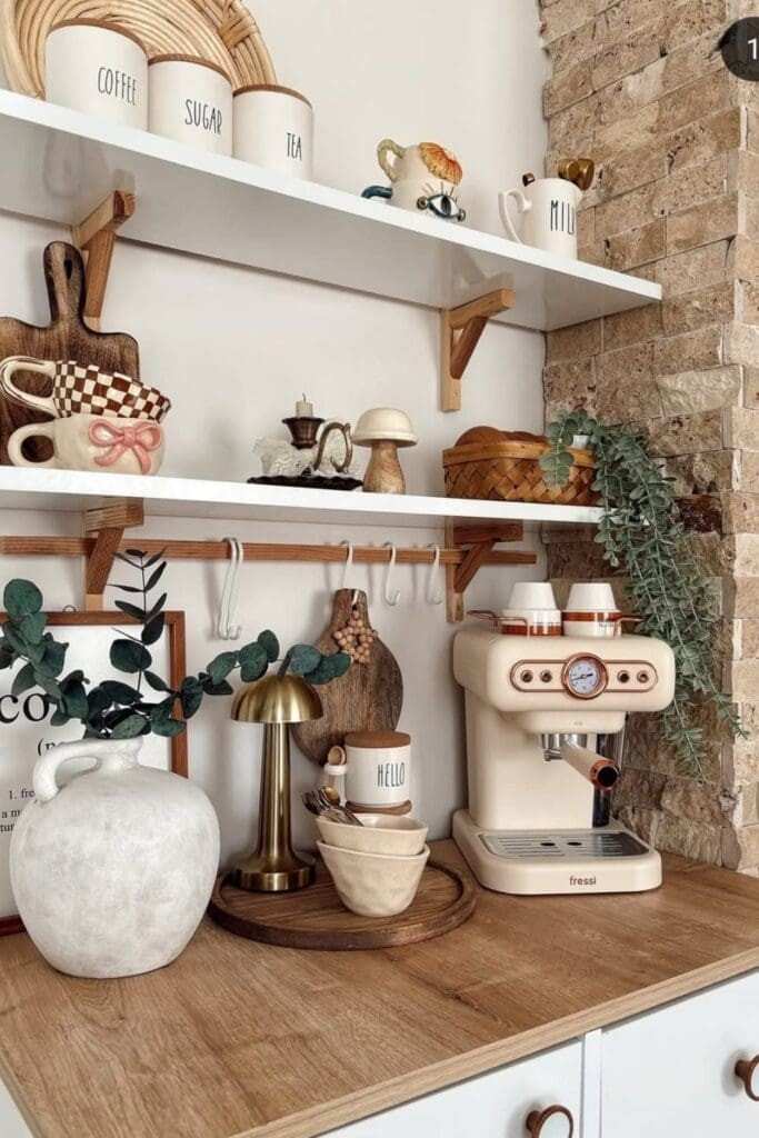 31 Stylish and Smart Ways Kitchen Counter Coffee Bar Ideas to Elevate Your Space smallhometours.com 6