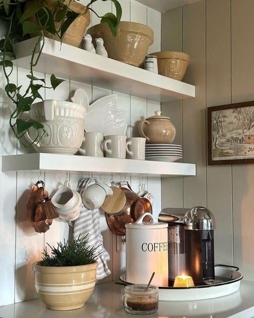 31 Stylish and Smart Ways Kitchen Counter Coffee Bar Ideas to Elevate Your Space smallhometours.com 7