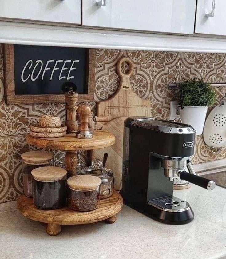 31 Stylish and Smart Ways Kitchen Counter Coffee Bar Ideas to Elevate Your Space smallhometours.com 9