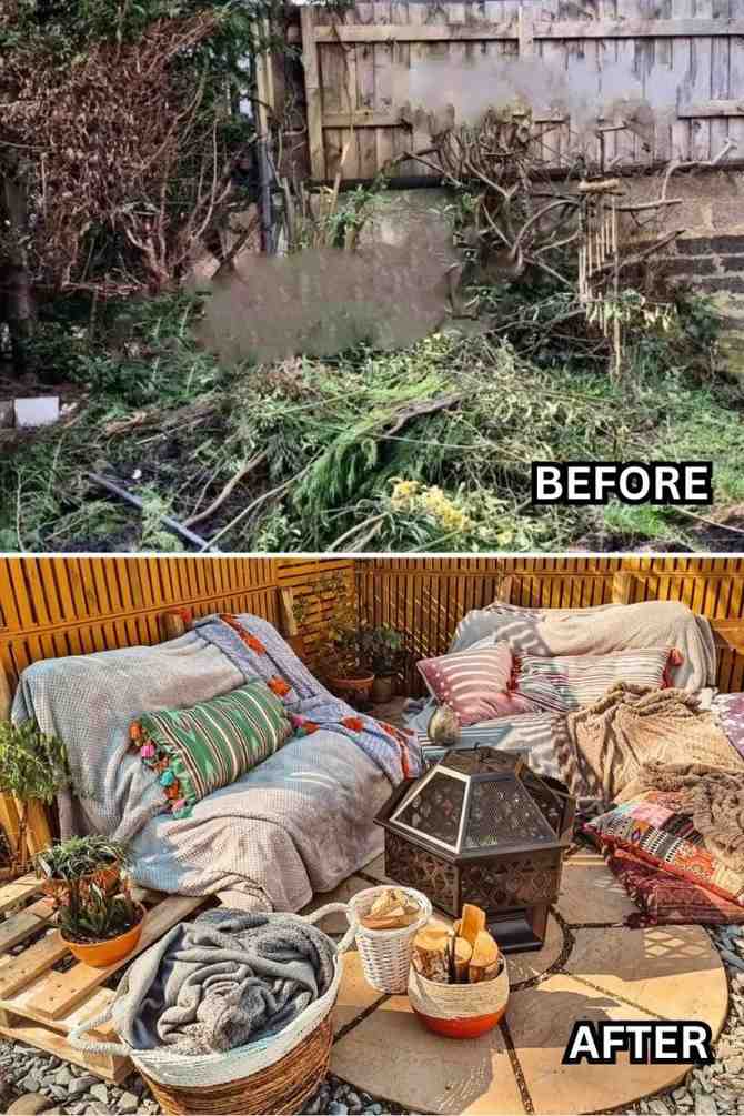 15 Patio Before and After Backyard Makeover That Completely Transforms Outdoor Living smallhometours.com 23
