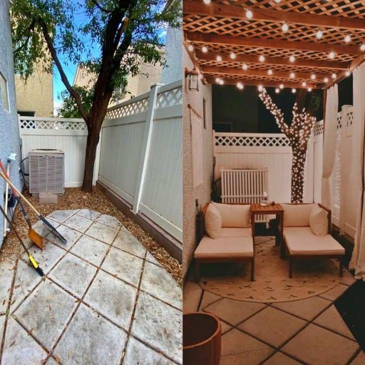 15 Patio Before and After Backyard Makeover That Completely Transforms Outdoor Living smallhometours.com 6