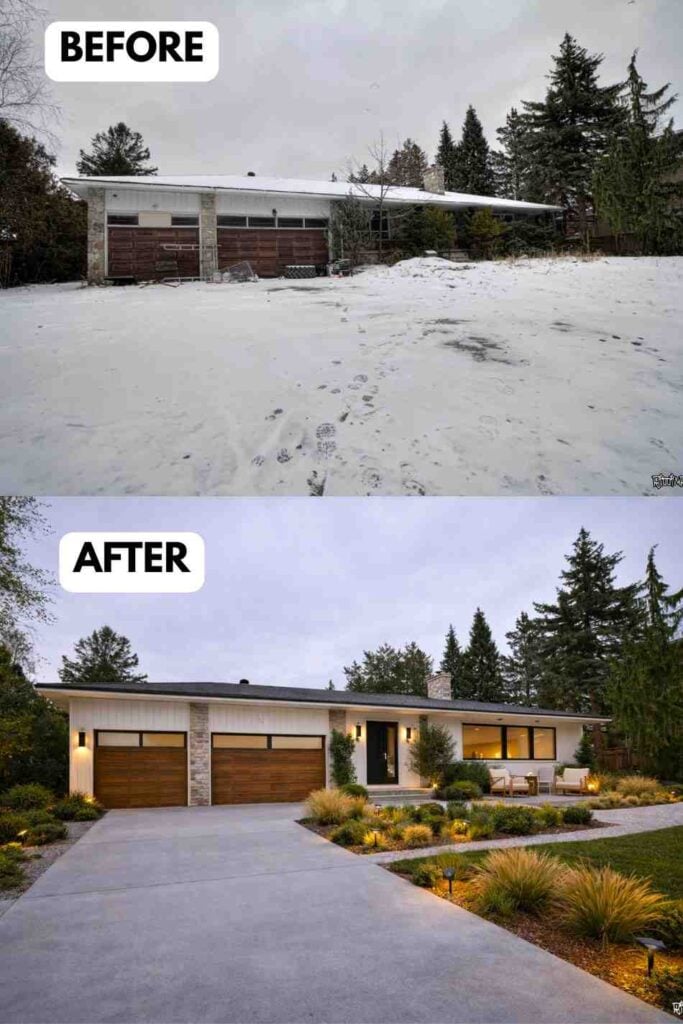 25 Bungalow Exterior Makeover Before and After Transformations That Look Incredible smallhometours.com 14